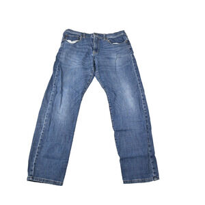 Lucky Brand Jeans Mens 34X32 (32x30) 121 Slim Straight Straight Blue Denim